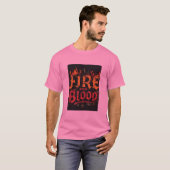 T-Shirt Graphique Feu et Sang (Devant entier)