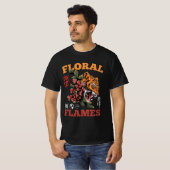 T-shirt graphique Flames florales (Devant entier)