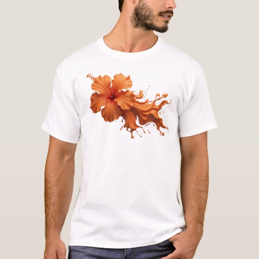T-shirt graphique fleur abstraite créative 1 (Devant)