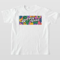 T-shirt graphique floral étrange d'Austin Texas
