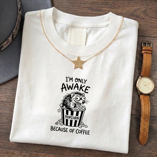 T-shirt graphique fun à propos du café et de la be