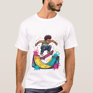 T-Shirt Graphique Funky Skater Boy