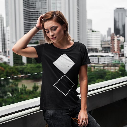 T-shirt Graphique géométrique diamant minimaliste