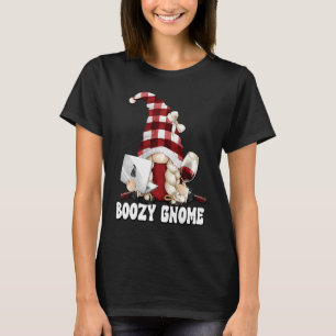 T-shirt Graphique Gnome Boozy Pour Les Femmes Travail Et B