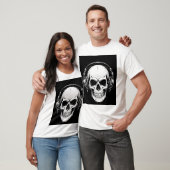 T-Shirt Graphique Gothique Crâne Casque (Unisexe)