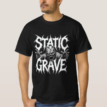 T-Shirt Graphique Gothique Horreur Statique