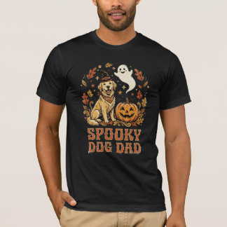 T-shirt Graphique Halloween Papa Chien Vintage
