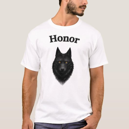 T-Shirt Graphique Honor Black Wolf (Devant)