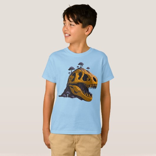 T-Shirt Graphique Île au Crâne de Dino (Devant entier)