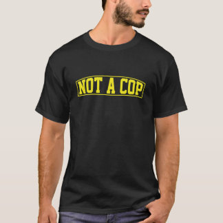 T-shirt graphique jaune gras drôle Pas un flic