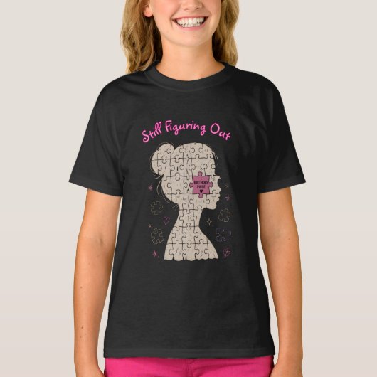 T-Shirt Graphique "Je Cherche Encore" pour Adolesc (Devant)