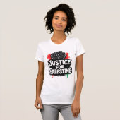 T-shirt graphique Justice pour la Palestine (Devant entier)