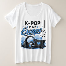 T-shirt graphique K-POP Is My Escape Headphones