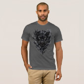 T-Shirt Graphique Léopard Noir (Devant entier)