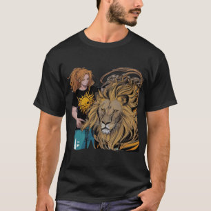 T-Shirt Graphique Lion Fantastique Urbain Anime