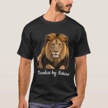 T-shirt graphique Lion Fearless by Nature | Puissa