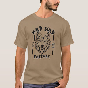 T-Shirt Graphique Loup Géométrique Wild Soul Forev