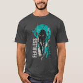 T-Shirt Graphique Loup Intrépide | Vêtements de Ru (Devant)