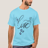 T-shirt graphique Love Script | Écriture manuscrit (Devant)