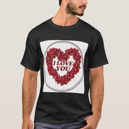 T-Shirt Graphique Love You Heart (Devant)