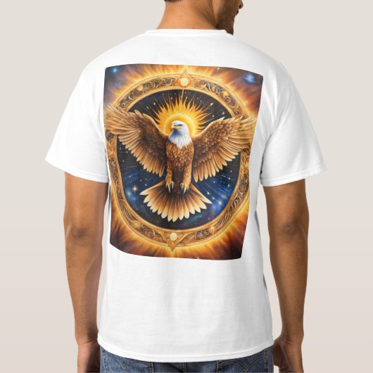 T-Shirt Graphique Majestic Aigle - Coton Premium T (Dos)