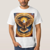 T-Shirt Graphique Majestic Aigle - Coton Premium T (Devant)