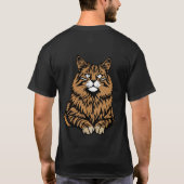 T-shirt Graphique majestueux long-Haired Feline (Dos)