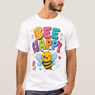 T-shirt graphique mignon avec abeille joyeuse De