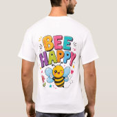 T-shirt graphique mignon avec abeille joyeuse | De (Dos)