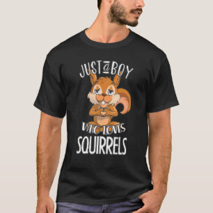 T-shirt Graphique mignon Écureuil Pour Garçons Hommes Enfa