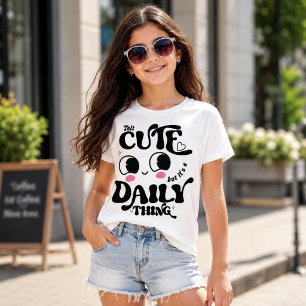 T-shirt graphique mignon Kawaii pour filles