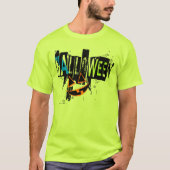 T-shirt graphique moderne abstrait avec sourire de (Devant)