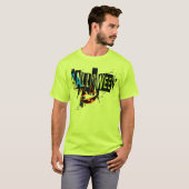 T-shirt graphique moderne abstrait avec sourire de (Devant entier)