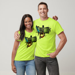 T-shirt graphique moderne abstrait avec sourire de
