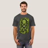 T-Shirt Graphique Monstre Tentacule Vert Flippant (Devant entier)