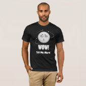 T-shirt graphique moonface sarcastique "Wow" (Devant entier)