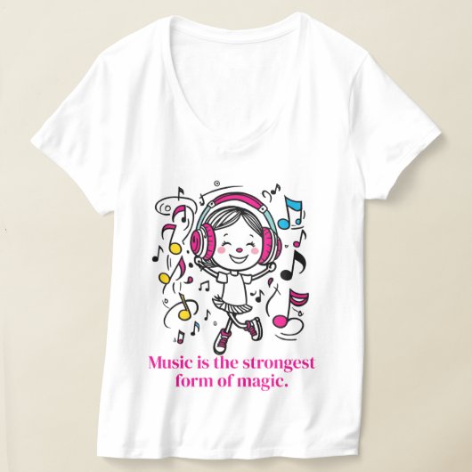 T-shirt graphique musical amusant (Poser)