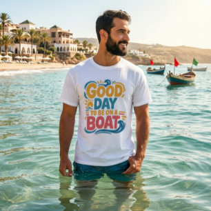 T-shirt Graphique Nautique Rétro Vintage Soleil et Voilier