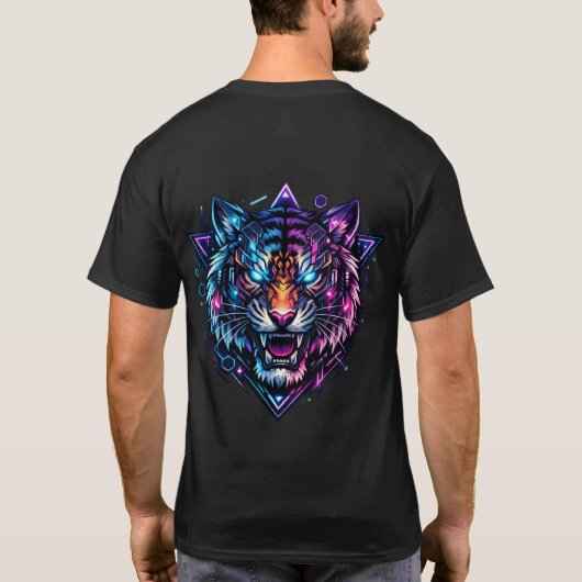 T-Shirt Graphique NeonClaw Cyber Tiger (Dos)