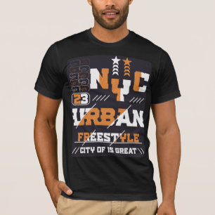 T-Shirt Graphique Noir Vêtements de Rue Stylés