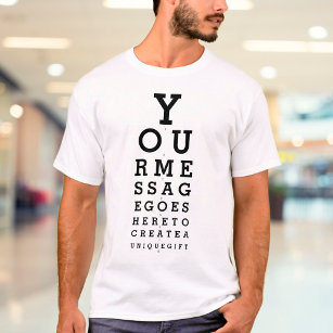 T-shirt Graphique Opticien du test de vision d'oeil person