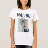 T-Shirt Graphique Palmier de la Plage de Malibu Ca (Devant)