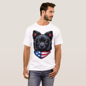 T-shirt graphique Patriot Pup (Devant entier)