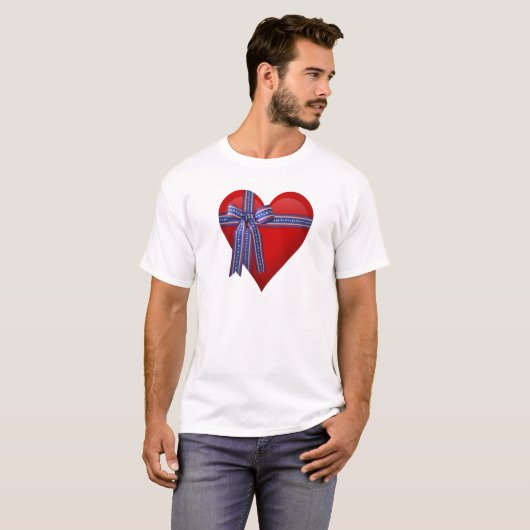 T-shirt Graphique Patriotic Heart (Devant entier)