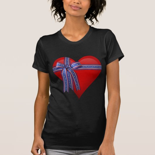 T-shirt Graphique Patriotic Heart (Devant)