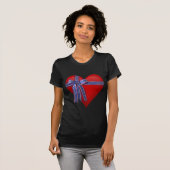 T-shirt Graphique Patriotic Heart (Devant entier)