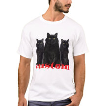 T-Shirt graphique Personnalisé en chats noirs