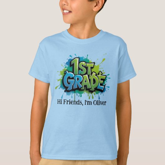 T-shirt graphique personnalisé pour enfants - Reto (Devant)