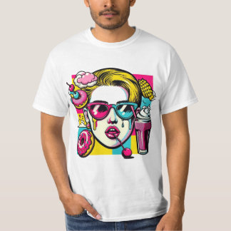 T-shirt Graphique Pop Art coloré Tee