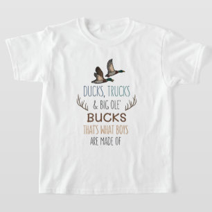 T-shirt graphique pour enfants Canards, Camions et